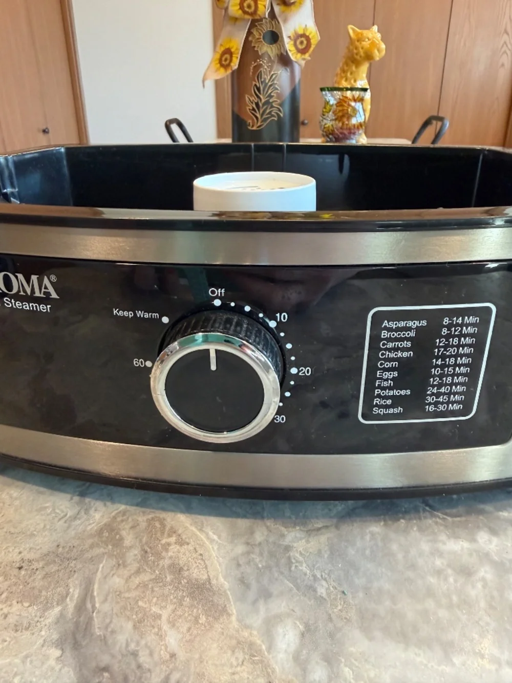 Aroma food steamer model AFS – 210585 5 quart electric professional steamer i